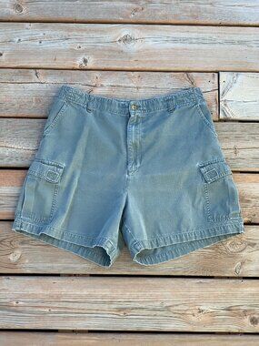 Vintage Cherokee Cargo Shorts Women 14 Khaki 100% Cotton Utility Hiking Gorpcore